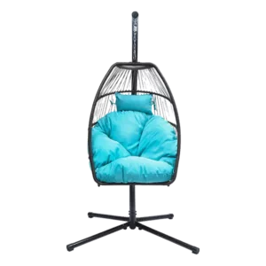 3.75 ft. Free Standing Blue Swing Egg Chair with Stylish Design