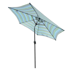 Push-Button Modern Tilt Market Patio Umbrella in Blue Color