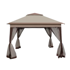Outdoor Patio Pop Up Gazebo Canopy in Coffee Color