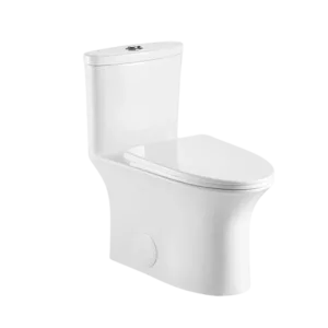 1-Piece Dual Flush Modern Ceramic Toilet in White Color
