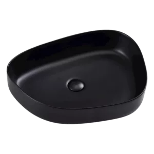 Black Ceramic Oval Vessel Sink Above Counter Bathroom Vanity Sink Bathroom Sink Art Basin