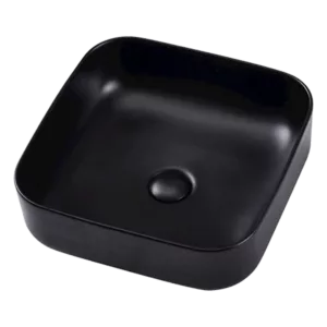 Square Ceramic Sink With Black Finish