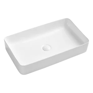 White Ceramic Rectangular Vessel Sink