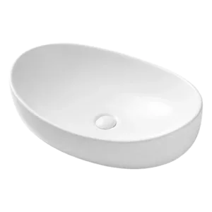 Superior Quality Ceramic Oval Shape Sink in White