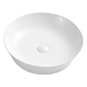 White Ceramic Round Vessel Sink