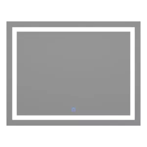 36 in. W x 28 in. H Frameless Rectangular LED Light Bathroom Vanity Mirror Wall Mounted with Touch Dimmable Design