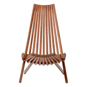 Foldable Outdoor Natural Wood Patio Chair