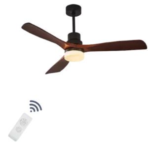 52 in. W Integrated LED Light Indoor Gray Finished Reversible Smart Ceiling Fan with Remote Control And 5 Speed DC Motor