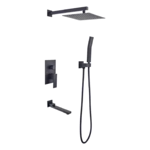 Luxury Single-Handle 1-Spray Tub and Shower Faucet in Matte Black