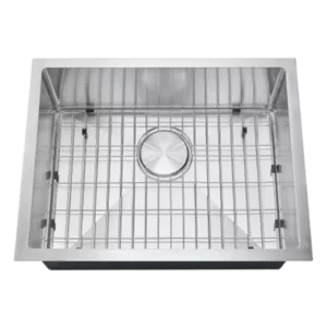 Silver Stainless Steel 23 in. Single Bowl Undermount Kitchen Sink