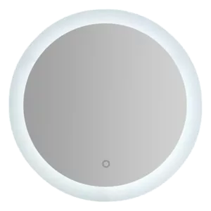 24 in. W x 24 in. H Round Frameless Anti-Fog LED Lighted Wall Mounted Bathroom Vanity Mirror in Silver