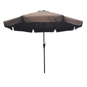 Round Patio Umbrella Outdoor Market Umbrellas in Chocolate Color