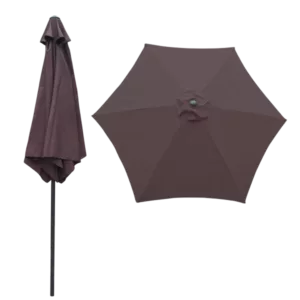 Outdoor Umbrella, Polyester Canopy in Chocolate Color
