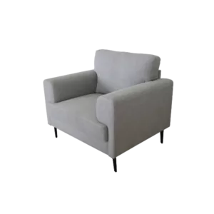 Modern Light Gray Accent Chair of Wooden Frame And Metal Legs Ideal For Living Room , Bedroom.