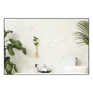 36" W x 26" H in. Rectangular Bathroom Mirror with Aluminum Frame in Black