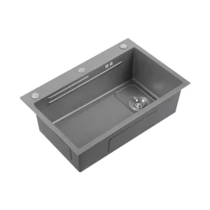 Modern Gray Multi-Functional Modern Stainless Steel Kitchen with Sound Reduction