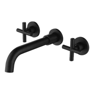 Wall Mounted Bathroom Faucet in Matte Black