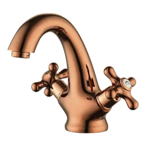 Lance 2-Handle Single-Hole Bathroom Faucet in Rose Gold