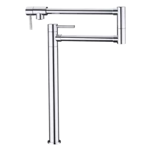 Surface Mounted Pot Filler with Lever Handle in Chrome
