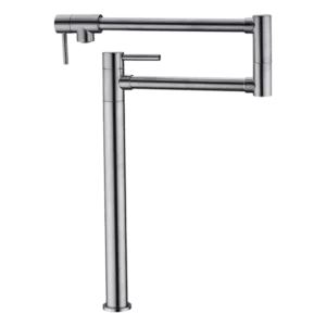 Deck Mount Brushed Nickel Pot Filler Faucet