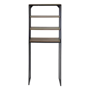 Tier Over Toilet storage, Bathroom Space Saver with Multi-Functional Shelves in Brown