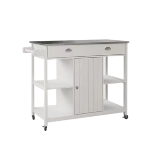 Stainless steel countertop white Kicthen cart