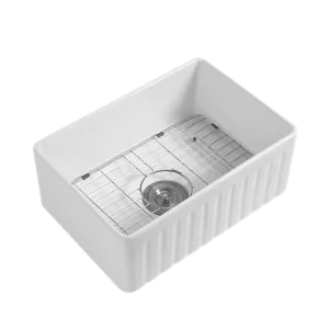 33 in. Farmhouse Apron Single Bowl White Kitchen Sink