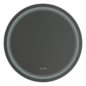 32 in. W x 32 in. H Large Round Frameless Wall Mount Bathroom Vanity Mirror in Silver