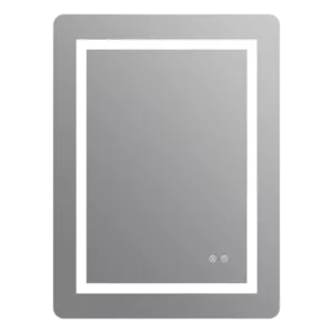 32 in. W x 24 in. H Small Rectangular Frameless Anti-Fog Wall Mounted Bathroom Vanity Mirror in Silver