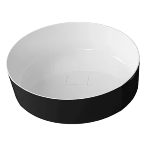 Round Bathroom Sink with Black Finish