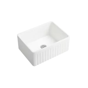24 in. Farmhouse/Apron Front White Single Bowl Ceramic Kitchen Sink