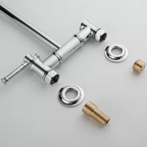 Pot Filler Faucet Wall Mount   Pot Filler Faucet, Modern Brass Pot Filler Two-Attachment Wall Mount  Folding Kitchen Pot Filler Swing Arm
