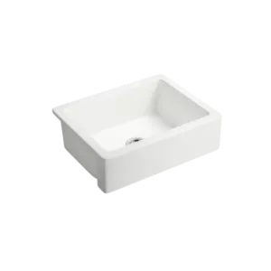 24 in. Apron Front White Single Bowl Ceramic Kitchen Sink