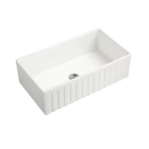 33 in. Single Bowl Farmhouse Apron Workstation Kitchen Sink in White