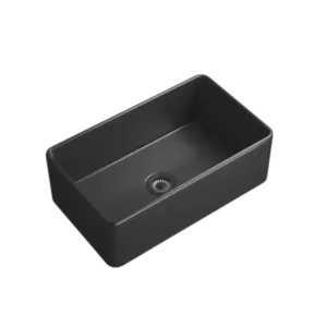 33 in. Single Bowl Apron Workstation Kitchen Sink With Bottom Grid in Black
