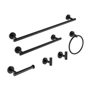 Bathroom Hardware Set, 6-Piece  Bath Accessories Set Wall Mount Includes 17/23" Towel Bar,Toilet Paper Holder,Towel Ring, 2 Hooks SUS304 Stainless Steel,Heavy Duty