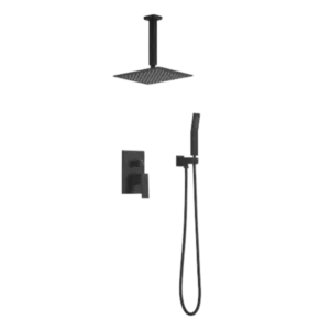 Ceiling-mounted Shower System Combo Set with Handheld and 12"Showerhead