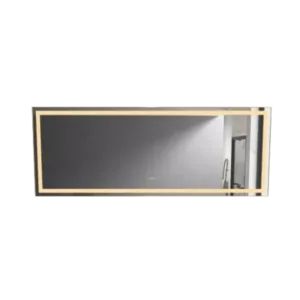 40 x 24 inches LED Lighted Bathroom Wall Mounted Mirror with High Lumen+Anti-Fog Separately Control+Dimmer Function