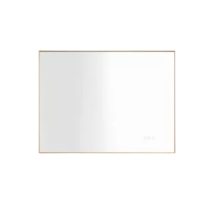 Super Bright Led Bathroom Mirror with Lights, Metal Frame Mirror Wall Mounted Lighted Vanity Mirrors for Wall, Anti Fog Dimmable Led Mirror for Makeup, Horizontal/Verti