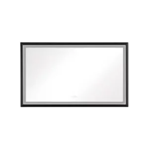 60 in. W x 36 in. H Oversized Rectangular Black Framed LED Mirror Anti-Fog Dimmable Wall Mount Bathroom Vanity Mirror Wall Mirror