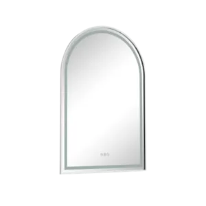 39in. W x 26in. H Oversized Rectangular Chrome Framed LED Mirror Anti-Fog Dimmable Wall Mount Bathroom Vanity Mirror Wall Mirror Kit For Gym And Dance Studio