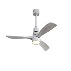 Sofucor 52 Inch Wood Ceiling Fan With Lights Remote Control Dimmable LED Light 3 Fan Blades Reversible DC Motor Modern Ceiling Fan with 3 Downrods(5 inch/10 inch/24 inch) for Farmhouse/Patios Siliver