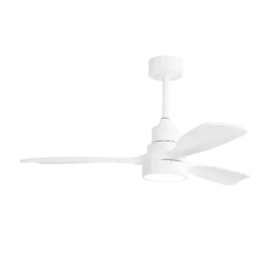 48 in. Indoor White Modern Ceiling Fan with Dimmable Light 6 Speed Reversible DC Motor and Remote Control