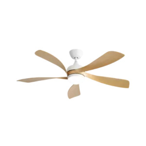52 in. Indoor/Outdoor Modern White Downrod Ceiling Fan with Led Lights and 6 Speed DC Remote