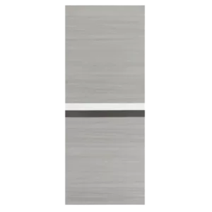 ELF 30" x 80" Melamine Integrated Door Slab + 6.6FT Sliding Track Kit + Adjustable Floor Guider + Pull Handle, Modern Interior Door panel, Protected By 2mm Thick Melamine Layer, Moisture-proof
