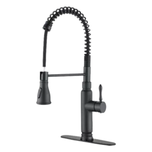 Touch Activated Gooseneck Pull Down Single Handle Kitchen Faucet in Matte Black