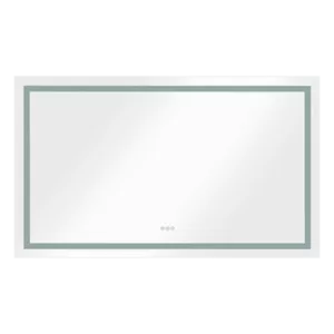 72 in. W x 36 in. H Rectangle Dimmable LED Light Anti-Fog Bathroom Makeup Mirror in Memory Function