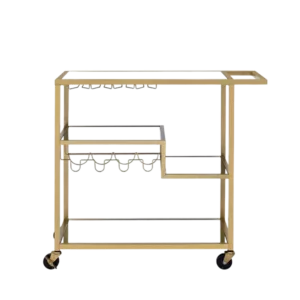 ACME Adamsen Serving Cart, Champagne & Mirror