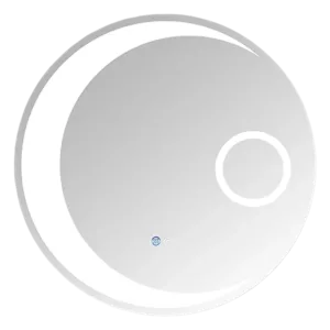 30 in. W x 30 in. H Silver LED Dimmable Round Frameless Wall Bathroom Vanity Mirror