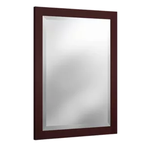 24 in. W x 30 in. H Framed Rectangular Beveled Edge Bathroom Vanity Mirror in Espresso